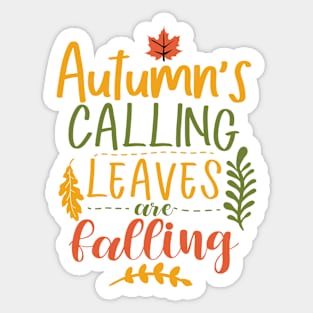 Autumn's Calling Fall Sticker